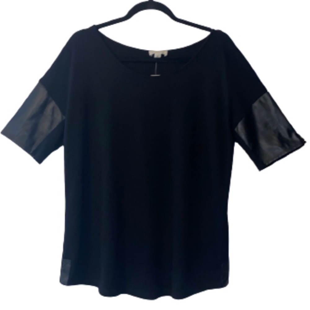 Smart Set Shirt With Faux Leather